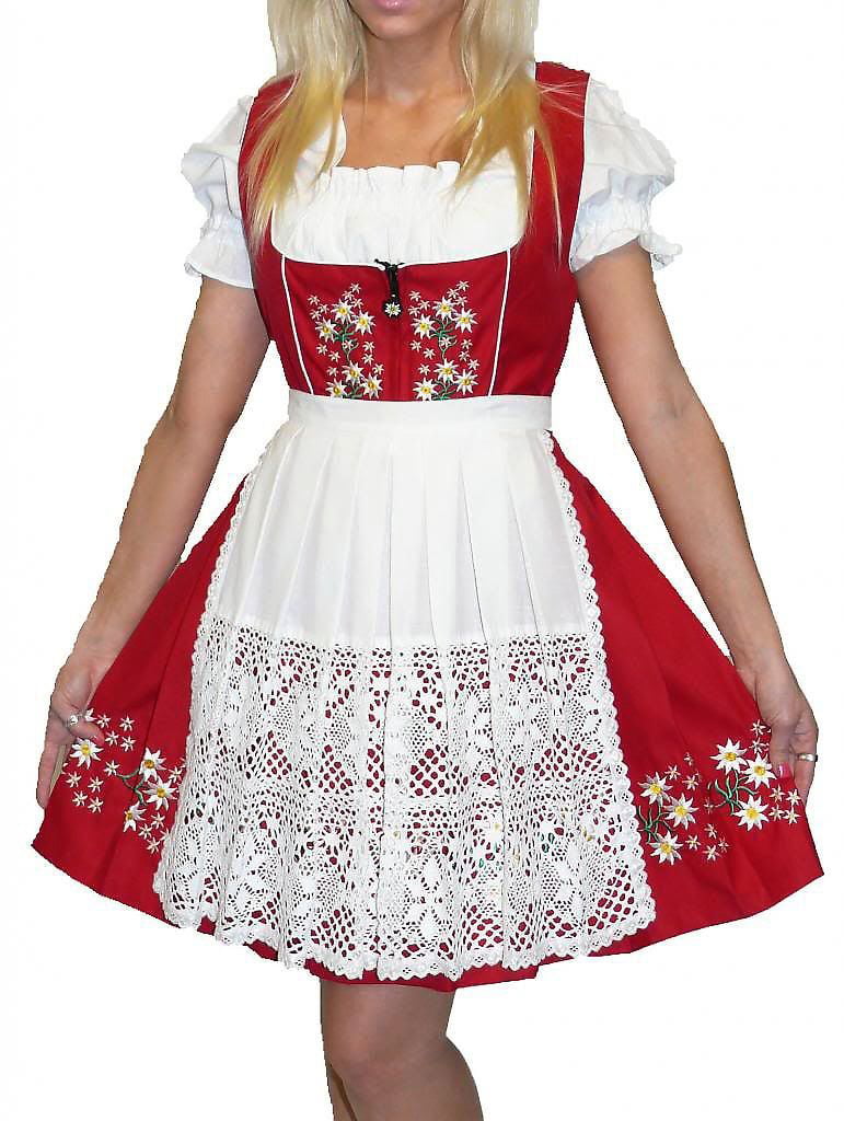 Dirndl Trachten Haus 3-Piece Long German Party Oktoberfest Dress 