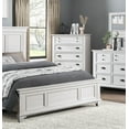 thumbnail image 3 of Classic Style 6pc Master Bedroom Set Queen Bed Nightstand Chest Dresser Mirror Traditional White Finish Furniture, 3 of 7