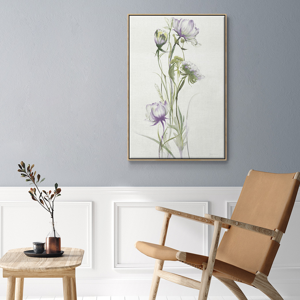 Late Summer Wildflowers I V30 Framed Premium Gallery Wrapped Canvas - Ready to Hang