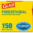 thumbnail image 5 of Glad Freeze N Seal Plastic Food Wrap, 150 Square Foot Roll, 5 of 6