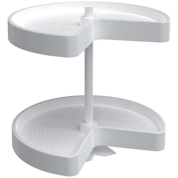 Rev-A-Shelf LD-2472-18BM-11-1 Lazy Daisy Polymer Double 2 Shelf 18" Kidney Shaped Bottom