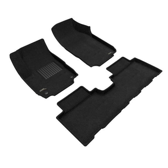 3D MAXpider Custom Fit ELEGANT Floor Mat (BLACK) for CHEVROLET EQUINOX 2018-2024 - Complete Set