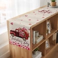 thumbnail image 6 of Table Runners 72 Inches Long Dress Scarves, Valentine's Day Farmhouse Kitchen Table Runner, Coffee Tablerunners, Red Roses Car Love Hearts Romantic Burlap 18x72 Inch, 6 of 9
