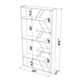thumbnail image 7 of Furnish Home Store Wood Frame Etagere Open Back 6 Shelves Bookcase Industrial Bookshelf for Office and Living Rooms, 7 of 7