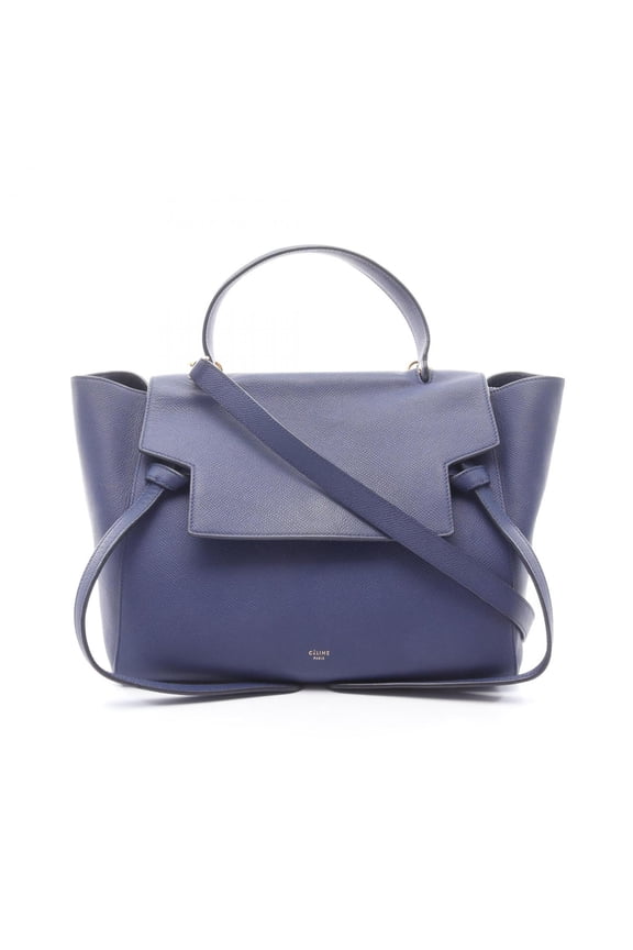 Pre-Owned Celine Belt Bag Mini Handbag Leather Women's Blue 176103 (Good)