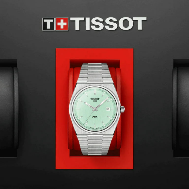 Tissot PRX Quartz Light Green Dial Stainless Steel Band