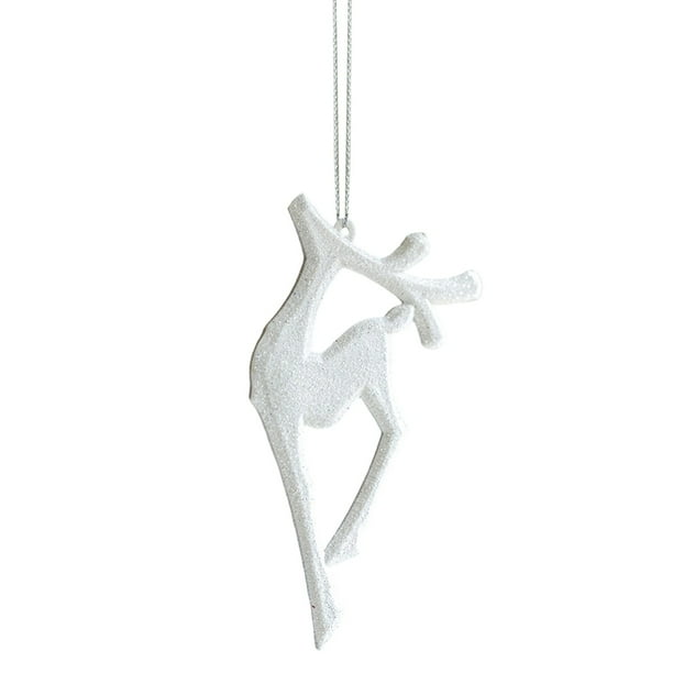 Decoraciones navideñas, adornos navideños, regalos navideños Decoraciones navideñas Ciervos navideños Copos de nieve Adornos para árboles de Navidad Colgantes Decoración de escena avanzada un colgante