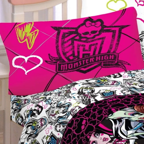 Monster High Dolls Ghouls Rule Twin Bed Sheets Set