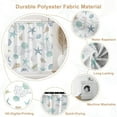 thumbnail image 2 of Nautical Coastal Shower Curtain, Coral Conch Starfish Seashell Bathroom Curtain, Ocean Theme Underwater Marine Shower Curtain Set with 12 Hooks for Bathroom 72" Wx72 L, 2 of 6