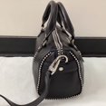 thumbnail image 4 of Z@V Nuevo patrón de lichi negro Bolso bandolera de cuero genuino para mujer Bolso tipo cubo, 4 of 5