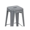 thumbnail image 2 of Howard 30inch Metal Stackable Bar Height Stool, Set of 4, Silver Color for Indoor, 2 of 6