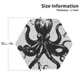 thumbnail image 2 of Yiaed Abstract Ink Octopus Print Leather Coasters for Drinks - Cup Coasters Coffee Table Kitchen Table Bar, Home & Office Gifts Handmade Drink Coasters-Hexagon, 2 of 6