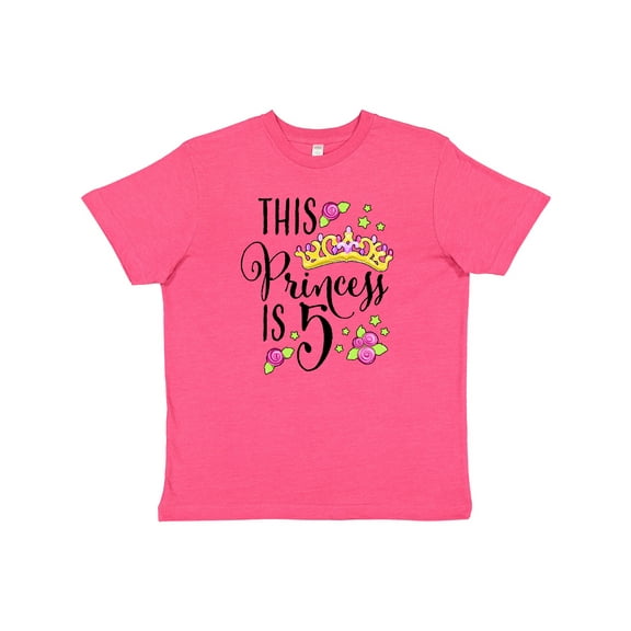 Inktastic This Princess is Five 5th Birthday Youth T-Shirt