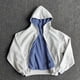 thumbnail image 4 of MHFRRA Chaqueta Tipo Sudadera Reversible A Cuadros con Capucha y Cremallera Frontal con Cordón, Ajuste Cómodo, Estilo Deportivo Informal, Ropa de Abrigo Gris, 4 of 5