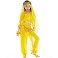 thumbnail image 2 of LYHaoo Girl 2 Piece Outfits Handmade Children Girl Belly Dance Kids Belly Dancing Dance Cloth Sizes 10-13 Years(Yellow), 2 of 4