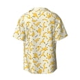 thumbnail image 2 of KLL Banana Print Men's Shirt Short Sleeve Button Down Summer Cuba Beach Shirts- Small, 2 of 7