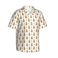 thumbnail image 2 of Uemuo Cute Carrot Print Printed Regular Fit Short Sleeve Casual Hawaiian Shirt for Men,Aloha shirt,Tropical shirt,Floral print shirt,Vacation Beach shirt-3X-Large, 2 of 9