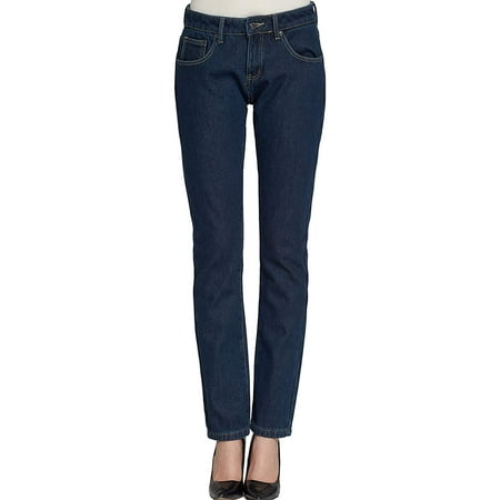 Dark Women's 31X30 Fleece Lined Skinny Leg Jeans 31 - Walmart.com