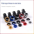thumbnail image 4 of Durable 3in1 0.67X Wide Angle Zoom Fisheye Phone Lens Phone External Lens Phone Camera Lens Kit Wide Angle Mobile Phone Lens BLACK, 4 of 8