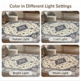 thumbnail image 7 of ODIKA 3'x5' Washable Throw Rug Stain Resistant, Low Profile, Non-Slip Dining Traditional Vintage Distressed Scroll Border Large Under for Entryway, Kitchen, Mudroom, 7 of 7
