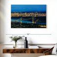 thumbnail image 3 of Elephant Stock Vancouver Night Lights Wall Art - Horizontal Canvas Wall Art - Living Room Wall Decor - Places Canvas - Blue And Yellow Decor - 39" x 26", 3 of 8