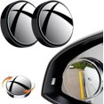 thumbnail image 1 of 2 Pack Uction cup car Convex Blind spot Mirror,2025 New Removable Convex Wide Angle Rear View Mirror, 360° Wide Angle Side Rear View Mirror for All Type Cars.,Black, 1 of 5