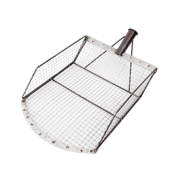 Palas de suelo con pantalla de filtro de acero inoxidable, herramienta de jardín fácil de usar, recogedor, palas de maíz huecas, versátiles para suelo Estilo A