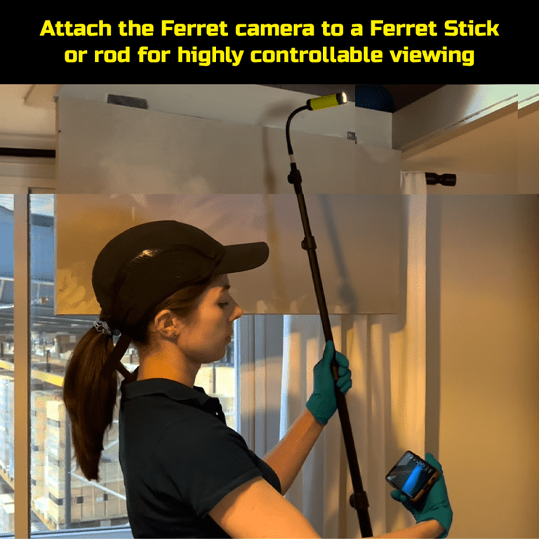 FERRET PRO – Multipurpose Wireless Inspection Camera & Cable Pulling Tool  with App Controlled Variable Focus and Super-Fast Charge 