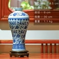 thumbnail image 4 of Classic Vase of Blue-and-White Porcelain,Elegant Chinaware of Flower Vase of Blue Flowers Glaze,About 11 in(28 cm) Tall,2 + Optional Patterns (Pattern 5), 4 of 4