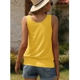 thumbnail image 4 of Langwyqu Summer Women Solid Color V-Neck Sleeveless Tank Tops Camisole, 4 of 5