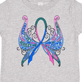 thumbnail image 4 of Inktastic Thyroid Cancer Awareness with Butterfly Ribbon Words Boys or Girls Toddler T-Shirt, 4 of 5