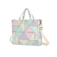thumbnail image 7 of FORMRS Womens Corduroy Tote Bag Crossbody Shoulder Handbag with Pocket, Purple Geometric, 7 of 7