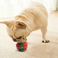 thumbnail image 4 of Christmas Dog Toy Squeaky Bone Shaped Chew Ball for Small Medium Dogs Dental Cleaning Festive Holiday Pet Gift Teething Toy with Gum Massage Texture Clearance, 4 of 6