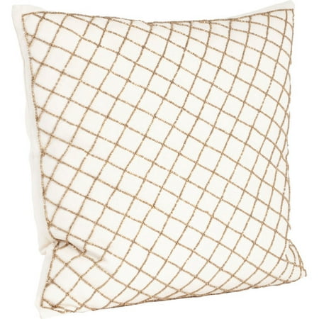 UPC 789323281593 product image for Saro Arlequin Diamond Design Beaded Throw Pillow | upcitemdb.com