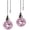 Pink, variant on 2Pcs Pull Chain Crystal Glass Ice Cracked Ball Pull Chain for Ceiling Fan Light Decoration, Light Pull Chain with 21Inch 3mm Diameter Ball Beaded Chain