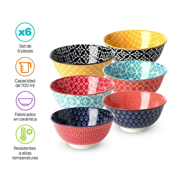 Platos Hondos Redlemon de cerámica piezas para Cocina Bowls de