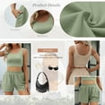 thumbnail image 4 of SUNBS Women's Lounge Set Two Piece Sleeveless High Waisted Shorts Summer Outfits, Size XS-2XL, 4 of 8