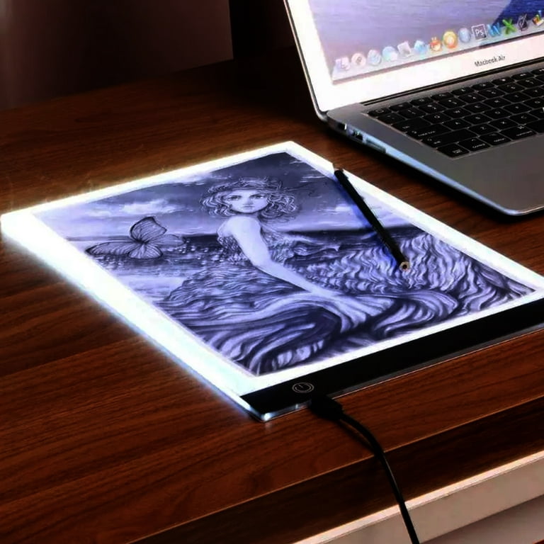 USB LED Artist Tattoo Stencil Board Light Box Tracing Drawing Board Pad  Table A4