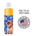 thumbnail image 4 of Carolines Treasures LH9269MUK Brussels Griffon Winter Snowflakes Holiday Ultra Hugger for slim cans Slim Can multicolor, 4 of 6