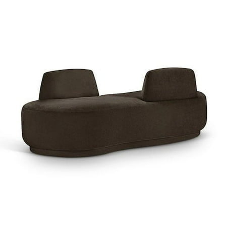Meridian Furniture Argyle Brown Chenille Fabric Chaise/Loveseat