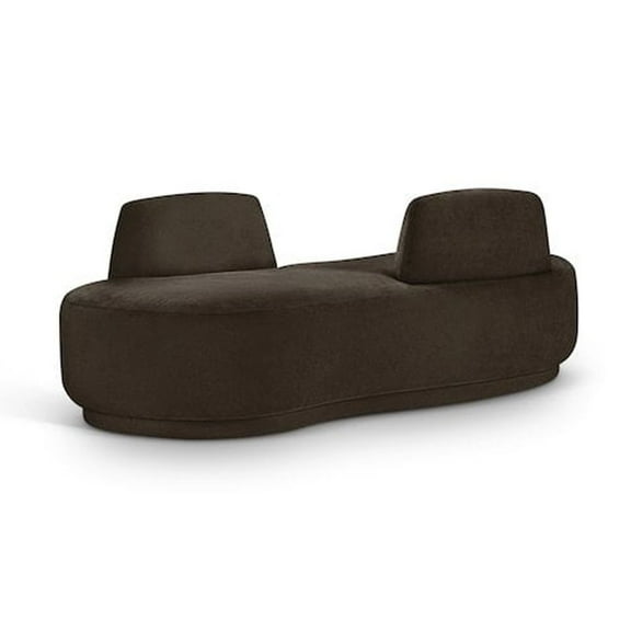 Meridian Furniture Argyle Brown Chenille Fabric Chaise/Loveseat