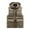 Khaki, variant on Vests for Men Sleeveless Hooded Jackets Drawstring Zip up Coats with Pockets Casual Trendy Outerwear