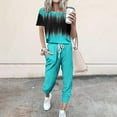 thumbnail image 2 of BLVB Womens Tracksuit Summer 2 Piece Outfits Casual Short Sleeve Tops and Drawstring Jogger Pants Sets with Pockets, 2 of 5
