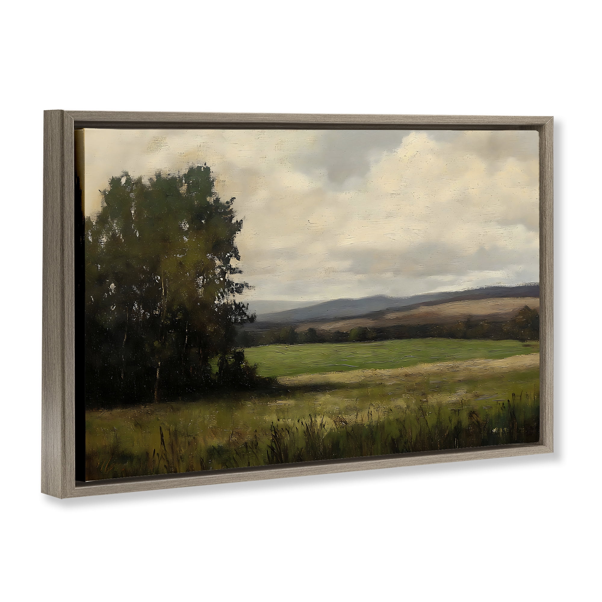 Stupell Industries Hills In The Distance Brown Framed Floater Canvas Wall Art, design by Creative Studio