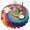 Colorful Rainbow Tie-1, variant on Rainbow Tie Dye Mandala Pattern Round Tablecloth 60"x60",Wrinkle Wipeable Table Cloth for Kitchen Dining Room Picnic Patio Party