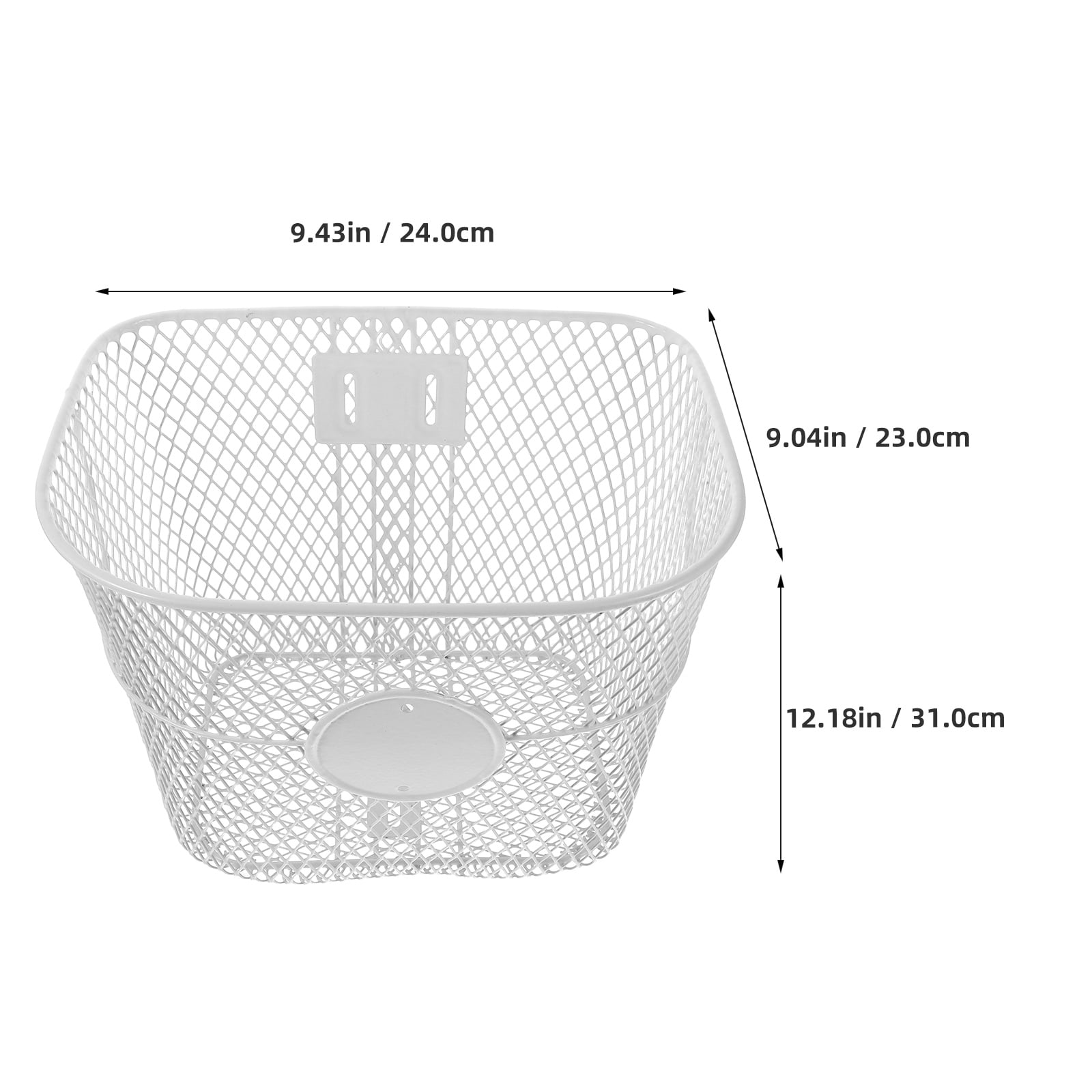 LOLIPPYY White Front Bike Basket Mesh Structure with Quick Installation for Daily Use