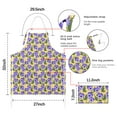 thumbnail image 7 of Pioneer Flower Floral Print Pattern Apron-Garden Aprons for Women with Pockets-Cotton Linen Waterproof Kitchen Cooking Gardening Aprons Adjustable for Kitchen,Cooking,BBQ and Salon 33x27 Inch, 7 of 7