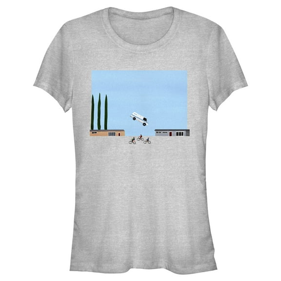 Netflix Junior's Stranger Things Runaway Flying Van Scene Graphic T-Shirt