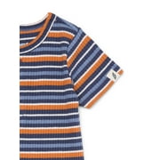 easy-peasy Baby Short Sleeve Henley Bodysuit, Sizes 0-24 Months
