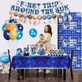 thumbnail image 6 of Space 1st Birthday Decorations, Include First Trip Around The Sun Banner, Space Monthly Photo Banner, ONE Honeycomb Centerpiece, Cake Toppers, Balloons for Boys Kids First Birthday Party Decor, 6 of 7
